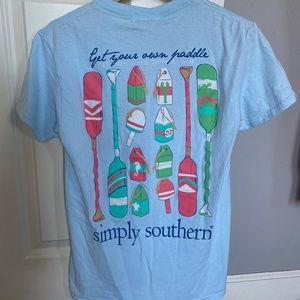 Simply Southern light blue t-shirt